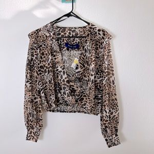 NWT Leopard Print Blouse